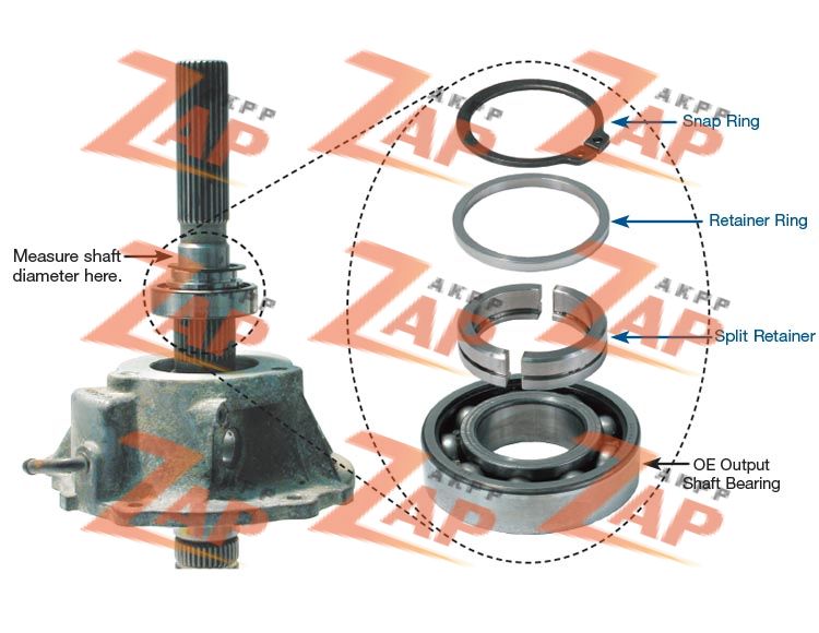 TRANSFER CASE SPLIT RING RETAINER