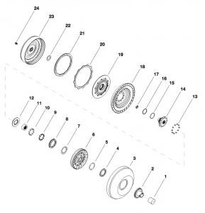 Torque Converter BorgWarner 310mm LU with Multi-Plate Clutch Kit