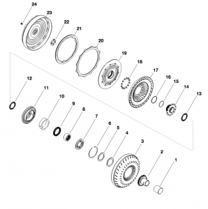 Torque Converter 1000/2000/2400, Early w/ Multi-Plate Clutch Kit