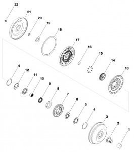 Torque Converter RE4R03A, 250mm