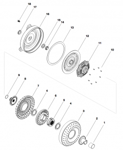 Torque Converter 10 Racekit GM 4L60-E, 298mm LU